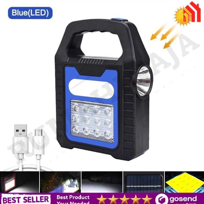 Lampu Camping Tenaga Surya Tenda Senter Tahan Lama Cas Isi Ulang