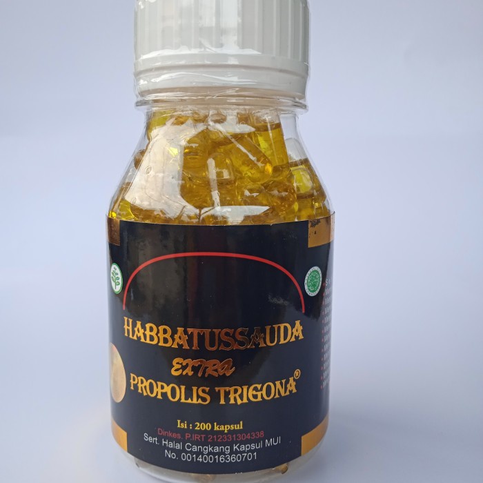 RAMBUT-VITAMIN-SUPLEMEN- HABATUSAUDA OIL EXTRA PROPOLIS TRIGONA 200 KAPSUL -SUPLEMEN-VITAMIN-RAMBUT.