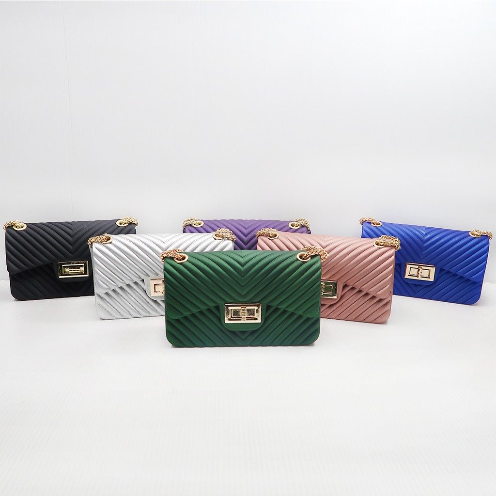 Tas Fashion Chanel Chevron Salur Jelly Matte Import Uk 22 