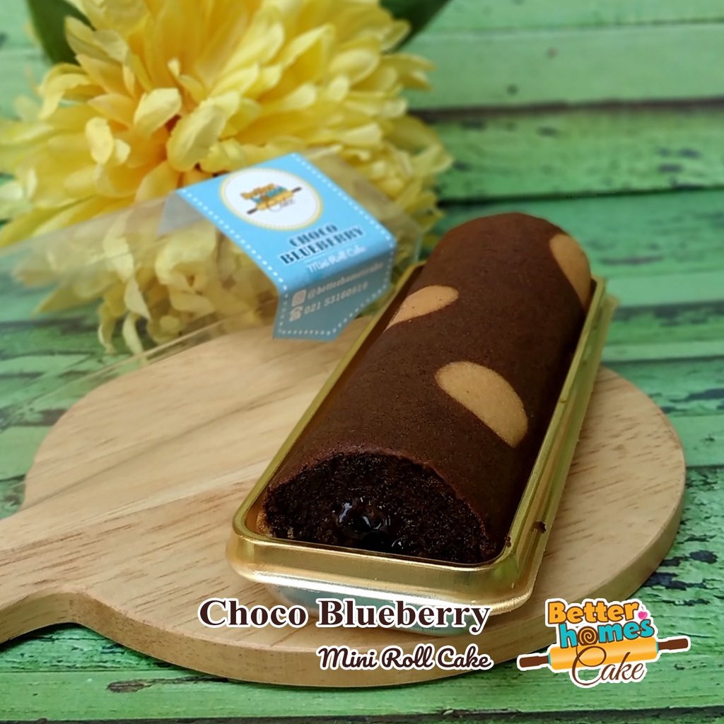 

Choco Blueberry Mini Roll Cake / Bolu Gulung Mini