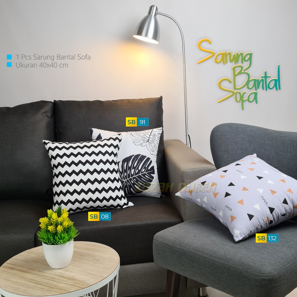 Sarung Bantal Sofa Motif Bunga Cantik