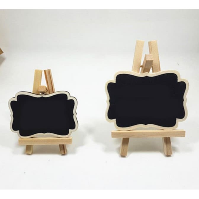 

JUAL PAPAN TULIS MINI WOODEN TRIANGLE STAND SMALL DECOR BLACKBOARD - AHM221