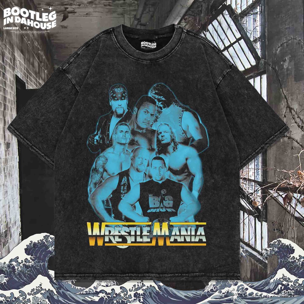 KAOS WRESTLE MANIA OVERSIZE WASHING VINTAGE TEE | OVERSIZE WASHED T-SHIRT | KAOS OVERSIZE | KAOS WAS