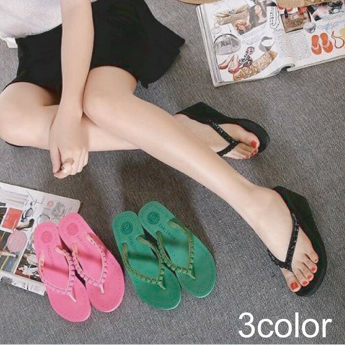 RD 008 SANDAL WEDGES JEPIT PIRAMID / SANDAL WEDGES JEPIT STUDE