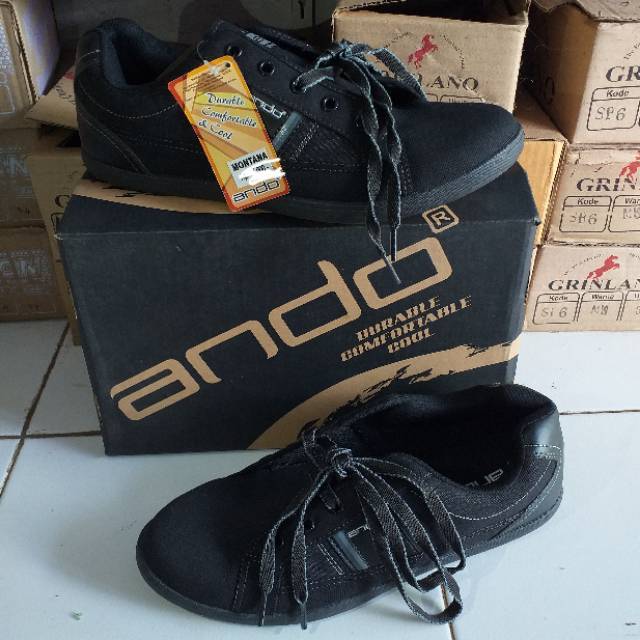 SEPATU ANDO MONTANA SEPATU SEKOLAH HITAM SEPATU ANDO ANAL SEKOLAH SEPATU ANDO TALI SEPATU ANDO COWOK