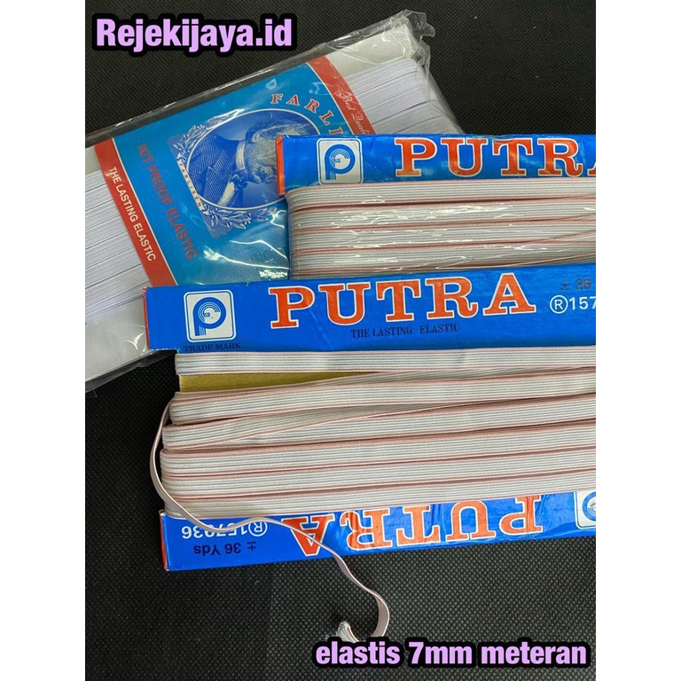 TALI KARET ELASTIS 7 mm METERAN / ELASTIS PUTRA METERAN / ELASTIS FARLISEN METERAN