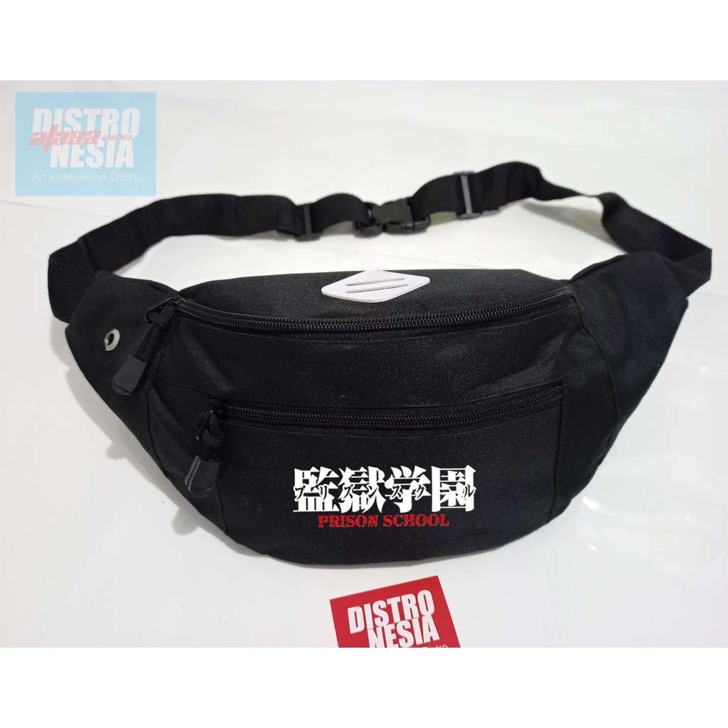 TAS SELEMPANG WAISTBAG PRISON SCHOOL , TAS PINGGANG PRISON SCHOOL SLINGBAG PRIA