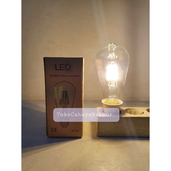 Lampu Cafe Classic/Lampu Led Filamen ST64 4w 4watt - Cahaya Kuning