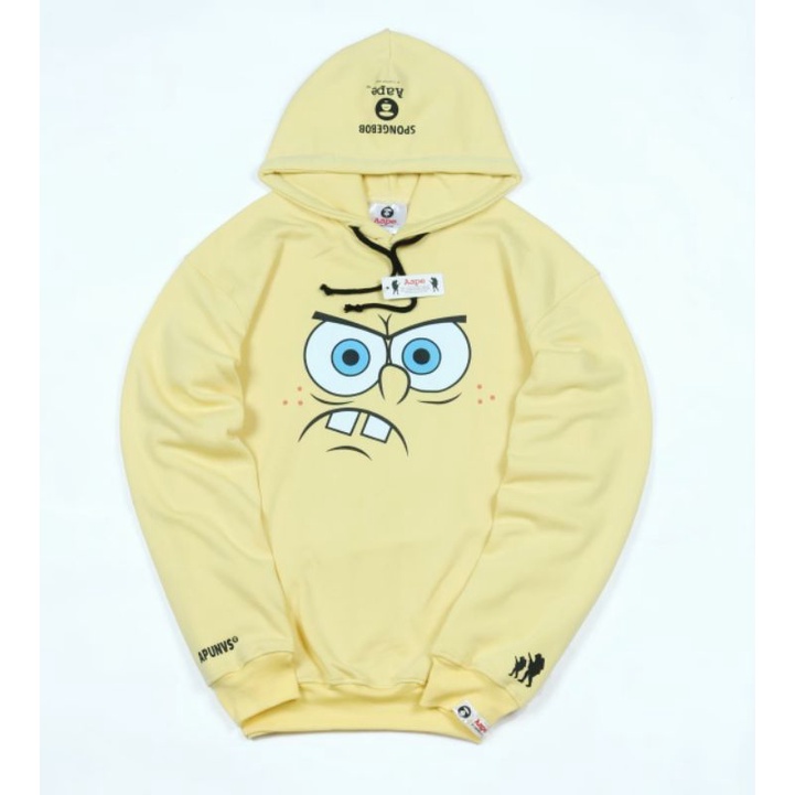 JAKET SWEATER HOODIE BS APE X SPONGEBOB UNISEX PREMIUM QUALITY