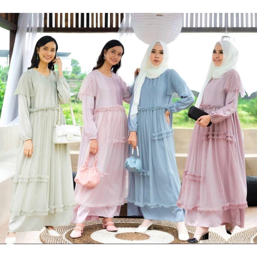 Yuraa Tile Dress/Dress Tile Ld 100/Dress Kondangan/Dress Seragaman Lebaran/Dress Best Seller