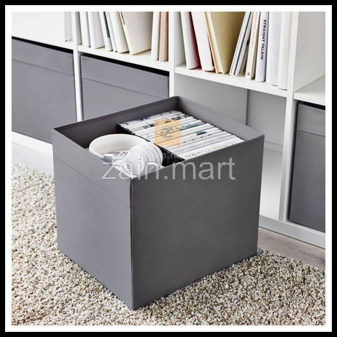 Drona Ikea Box Penyimpanan / Kotak Penyimpanan / Kotak Serbaguna - Abu Tua