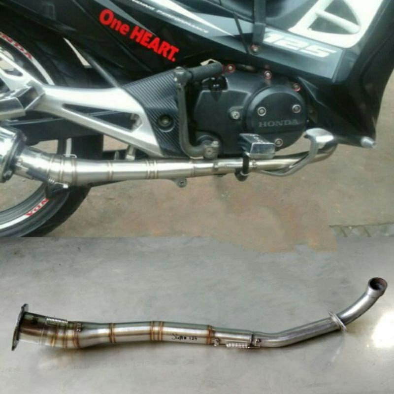 pipa knalpot + adaptor sambungan ckd untuk motor vega jupiter smash shogun supra kharisma dll