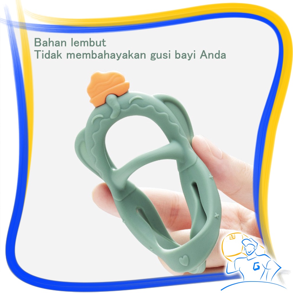 Gigitan Bayi Silikon Teether Lembut Bentuk Gelang Mainan Bayi BPA Free Premium Bracelet Teether Silicone Baby