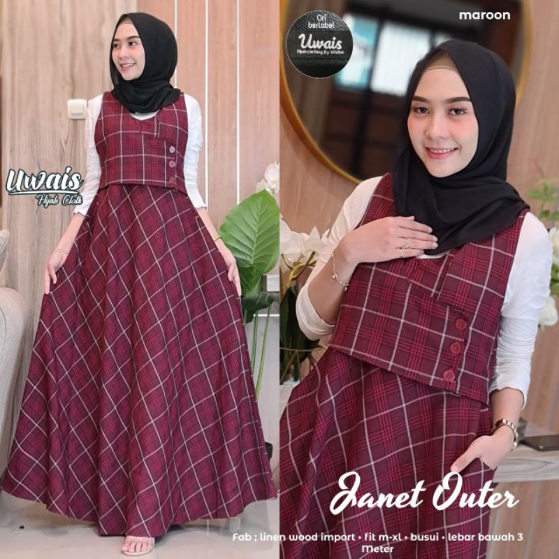 JANET OUTER by uwais/outer/outer linen