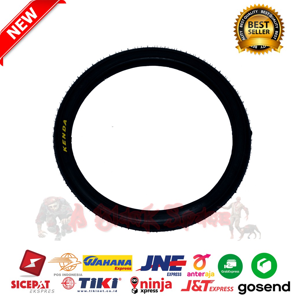 Ban Luar KENDA 20x1.75 (47-406) Ban Luar Sepeda Minion Lipat Kembang Alus List Kuning