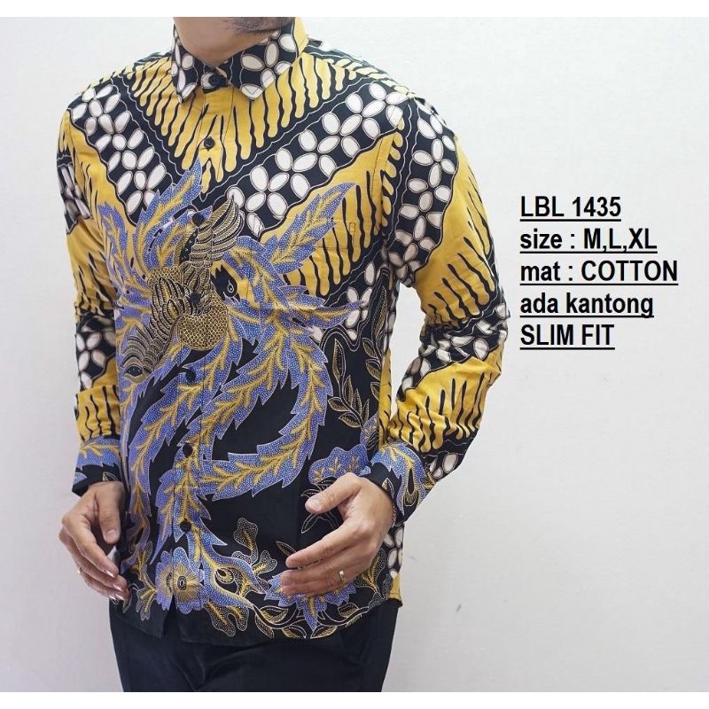 LUIGI BATIK PRIA SLIMFIT LENGAN PANJANG LBL1435