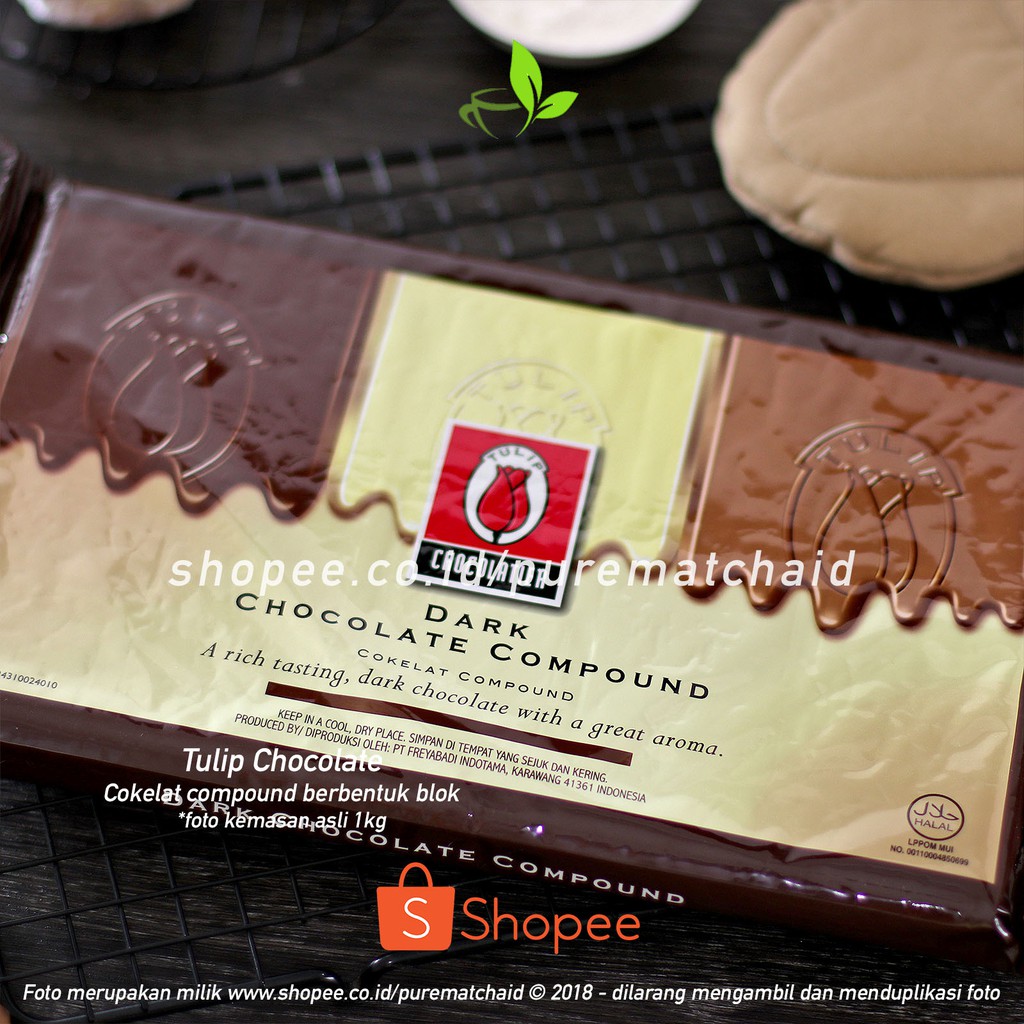 

Tulip Dark Compound Chocolate 1kg Cokelat Batang Coklat Baking Murah Enak