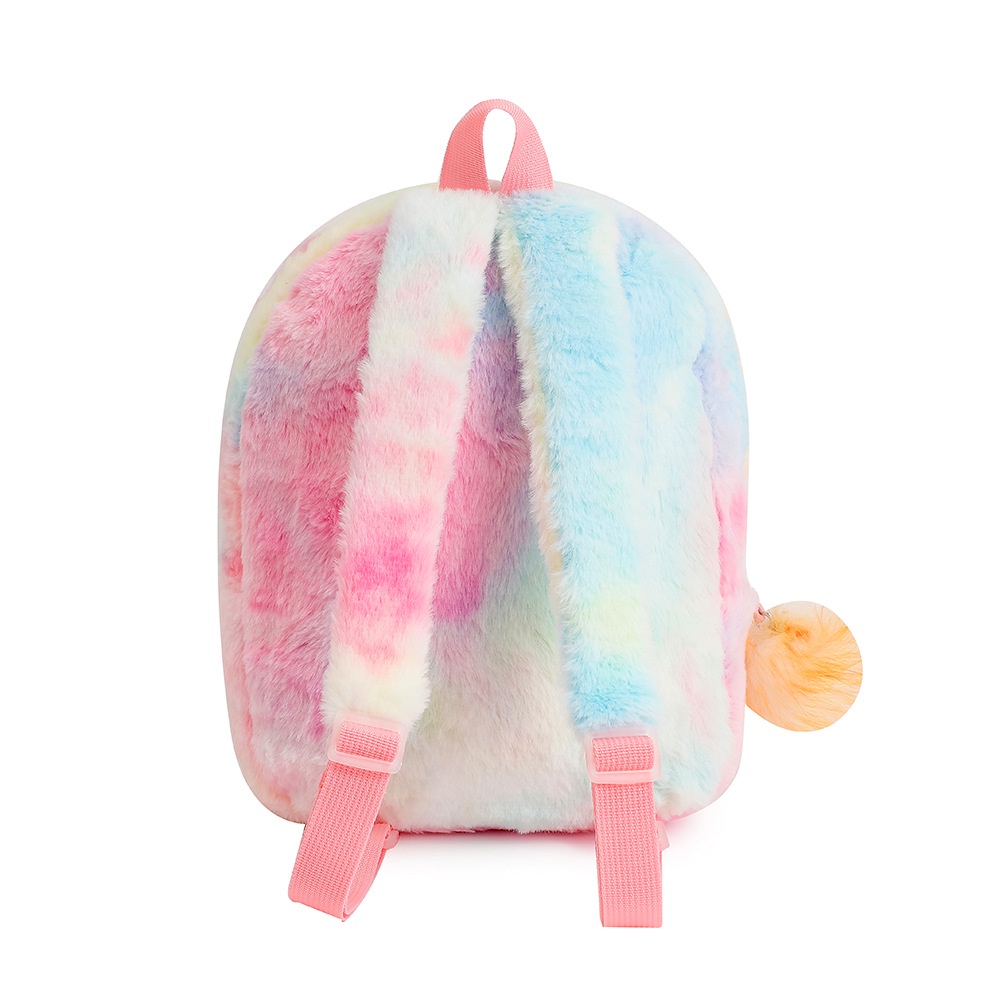 Ransel bulu unicorn anak perempuan Paud/Tk Tas ransel fluffy unicorn Pita pom pom Kado anak perempuan unicorn import berkualitas Tas Blingberry import tas blingberry grosir