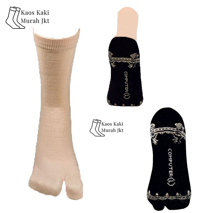 KAOS KAKI WANITA JEMPOL MUSLIMAH POLOS DAN MOTIF NILON UKURAN L-7