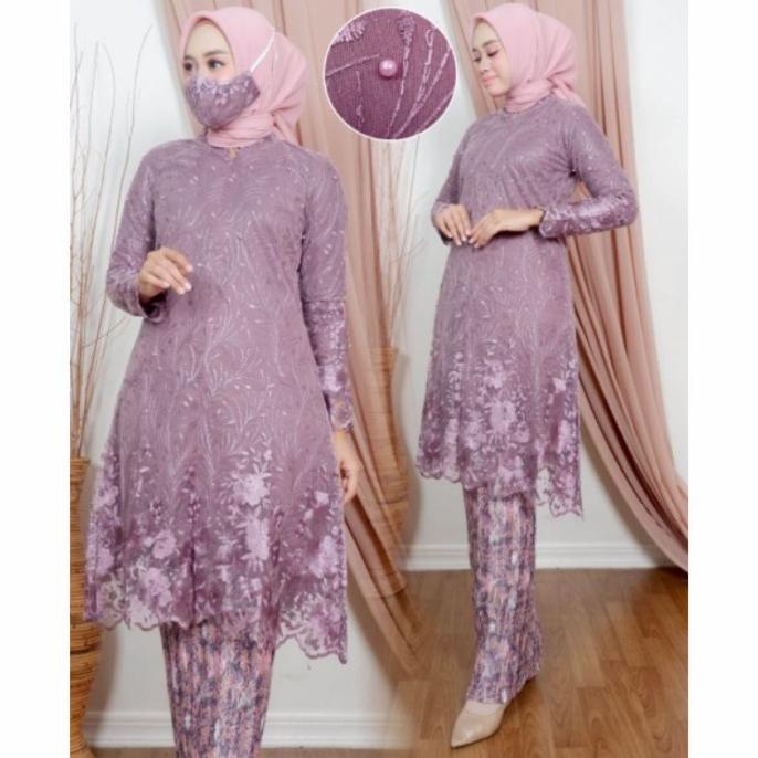 OUTFIT KEBAYA TUNIK  KONDANGAN SIMPEL ELEGAN / BAJUKURUNG TUNIK KEBAYA MODERN - ATASAN TUNIK  - KEBA