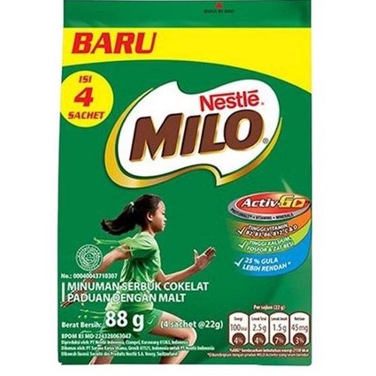 

Milo Minuman Serbuk Cokelat 4X22g