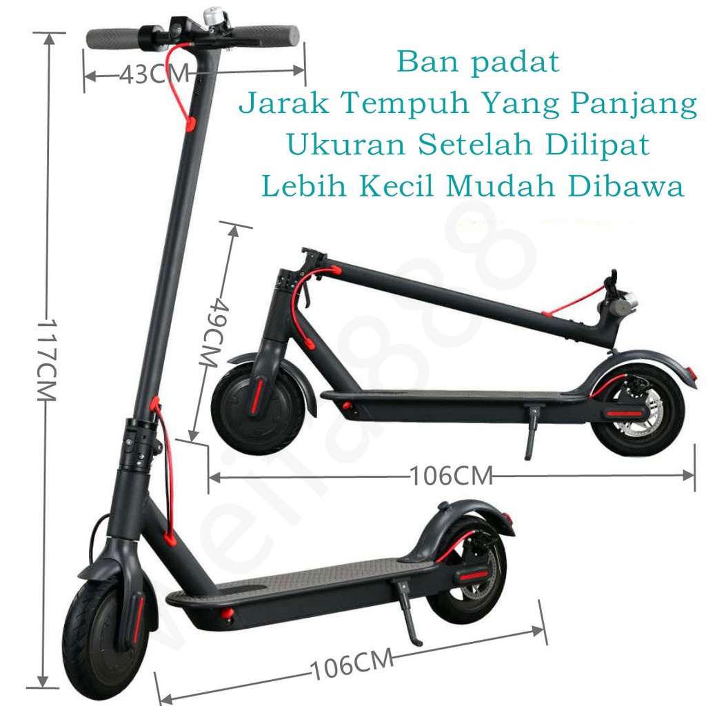 Skuter Elektrik Lipat - Setara M365pro (Electric Scooter) Xiaomi paragraf yang sama Electric Scooter e scooter