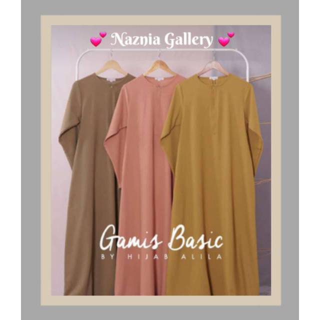 Gamis Basic - Outer Arm - Apron Rampel HIJAB ALILA | Daily Gamis dan Outer Simpel Casual Syari