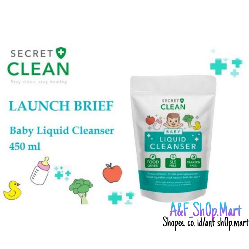 Secret Clean Baby Liquid Cleanser 450ml - Pembersih Dot Botol Perlengkapan Bayi