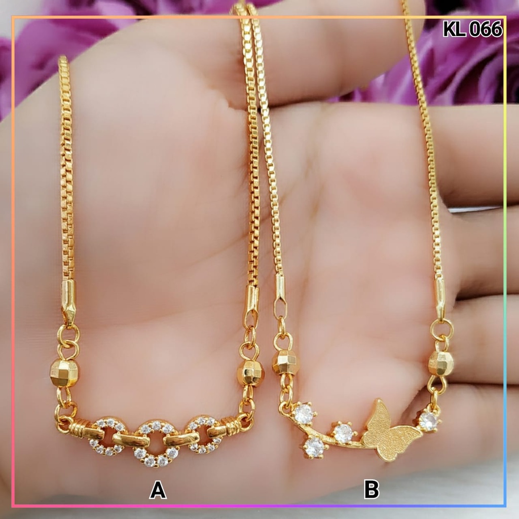 Kalung xuping kalung dewasa koye kupu kupu permata zirqon perhiasan lapis emas gold KL 066