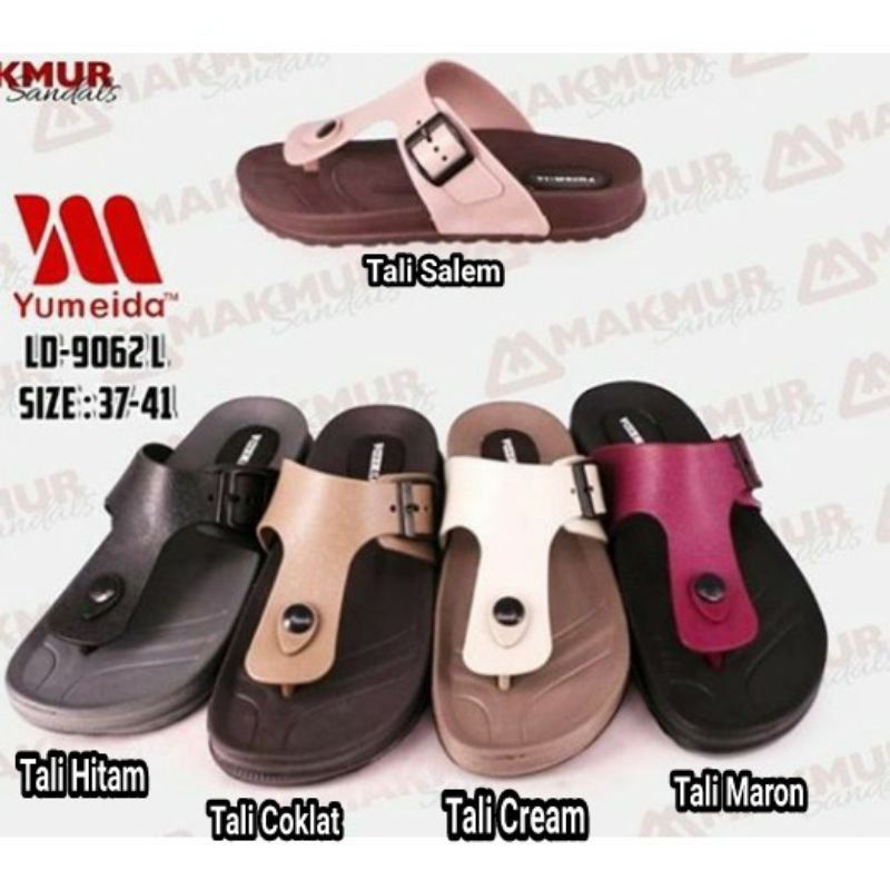 (COD) TERMURAH Sandal Jepit Santai Karet Wanita Yumeida 9062