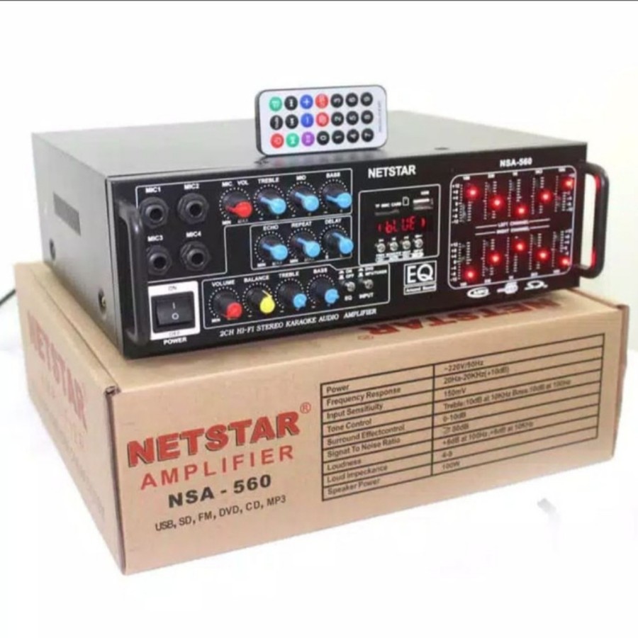 AMPLI KARAOKE NETSTAR NSA-560 usb bluetooth