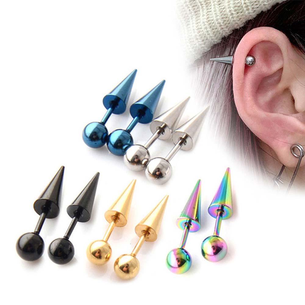 Anting Tindik Agustina 2pcs Wanita Spike Cone Tip Pria Fashion Jewelry