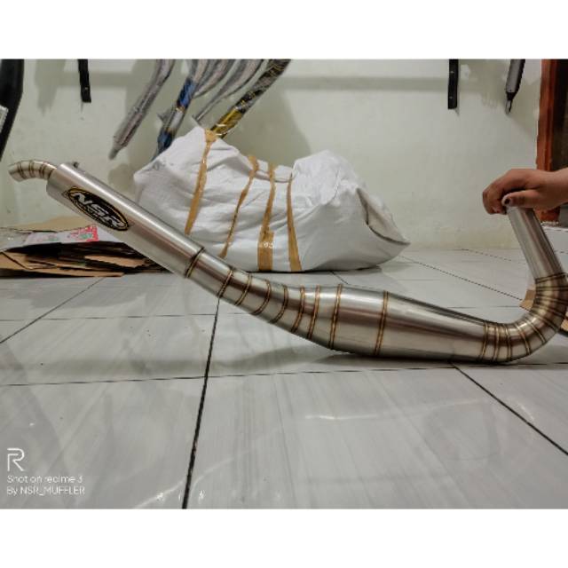 Knalpot racing kolong kobra stanlis for ninja r rr ss