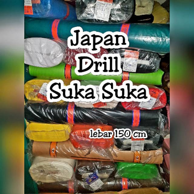 Kain Japan Drill dril Suka Suka bahan celana atasan seragam dinas