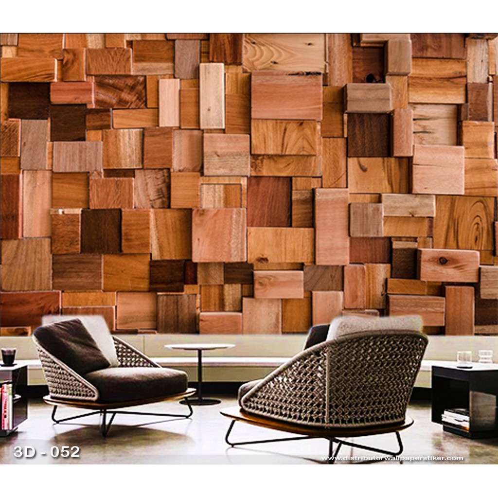 Wallpaper dinding 3D | Wallpaper 3d kayu | Wallpaper dinding motif daun