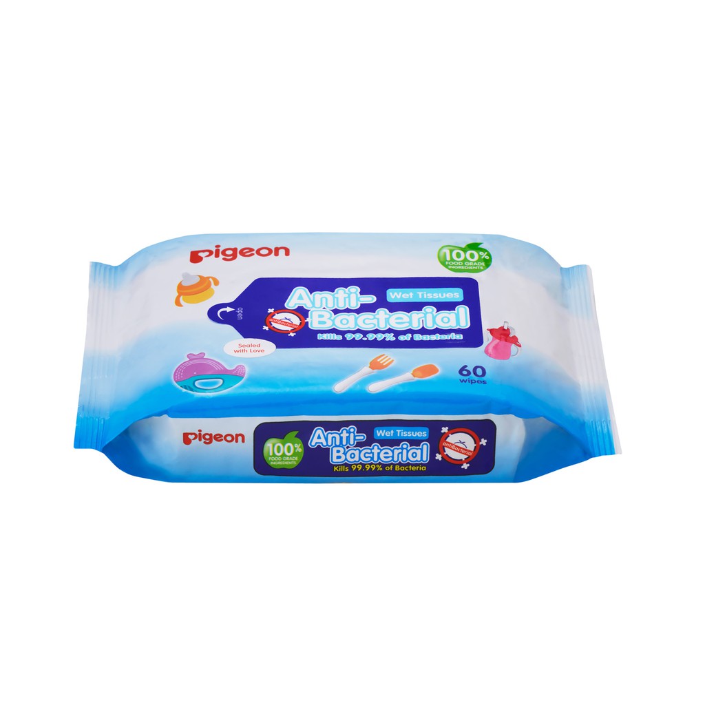 Pigeon Anti Bacterial Wet Tissue - 60 Sheets