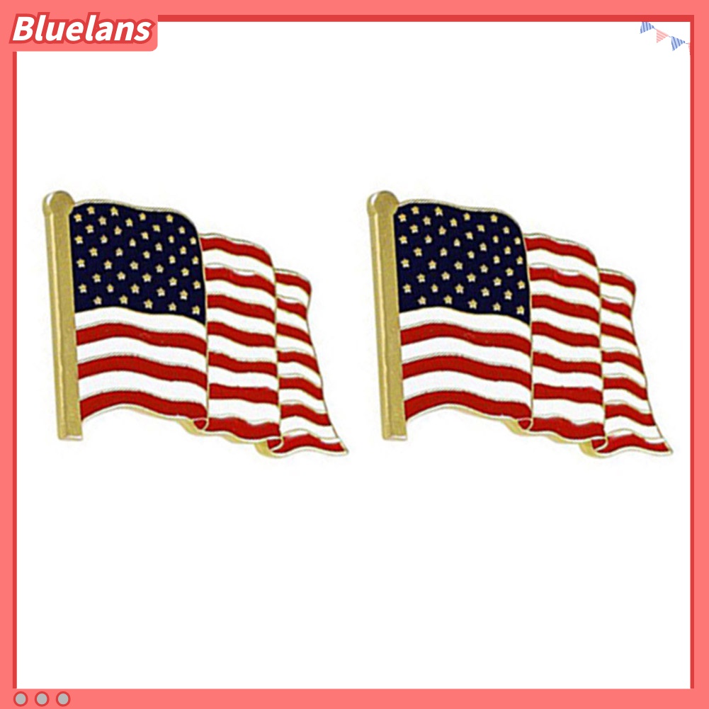 5pcs Bros Pin Enamel Desain Bendera Amerika Untuk Dekorasi Jaket Denim Tas Topi Unisex