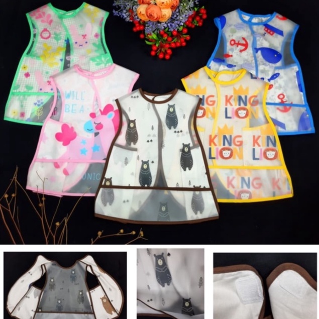 BABY &amp; ME Bib Shirt Sleeves Karakter - Celemek Bayi