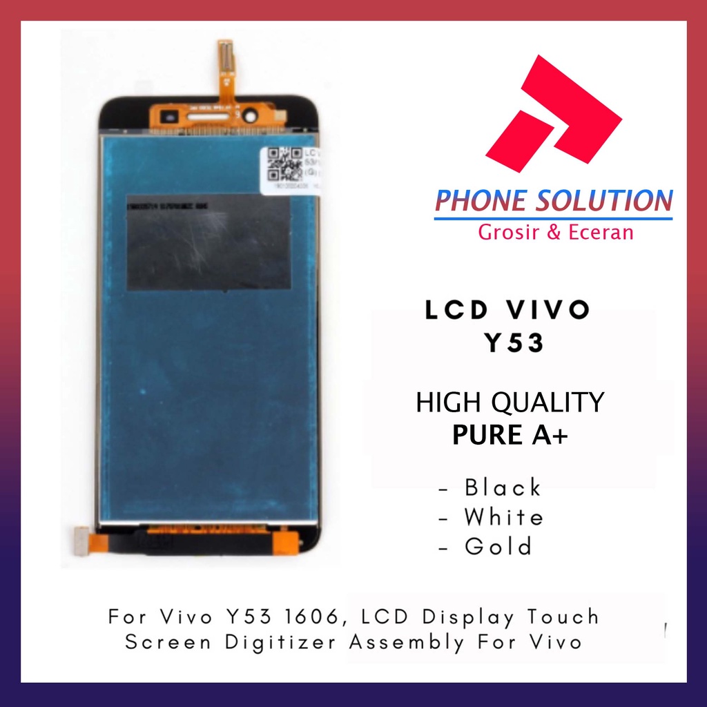 LCD Vivo Y53 1606 Fullset Touchscreen Original 100% // Supplier LCD Vivo - Garansi 1 Bulan