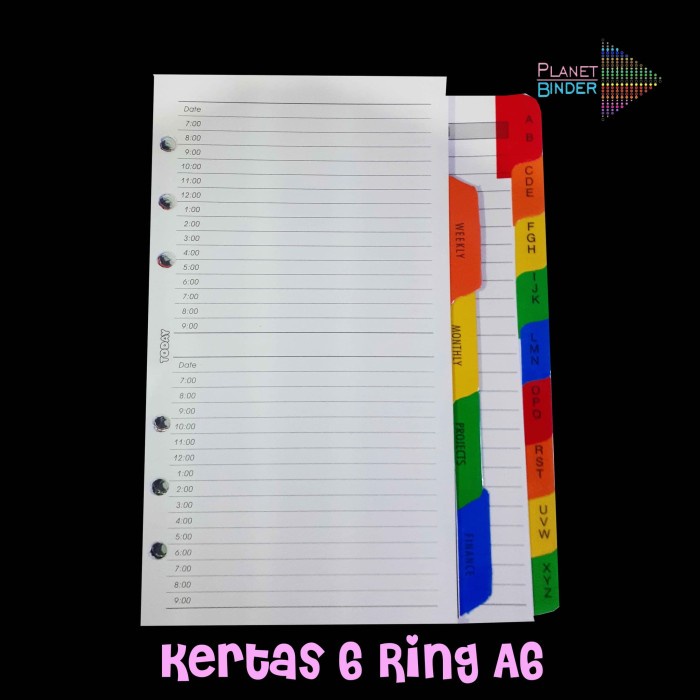 

Menakjubkan Kertas Dan Pembatas 6 Ring A6 Hemat