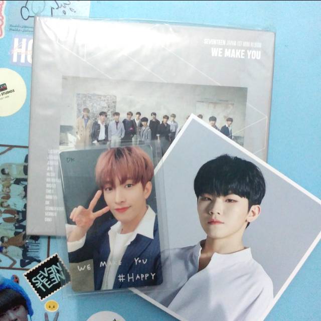 Seventeen album japan we make you A ver. DK photocard Woozi Postcard
