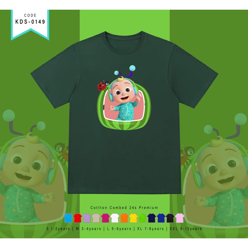 T-SHIRT / KAOS ANAK-ANAK TERMURAH BERGAMBAR COCO MELON SEMKA BABY - TERIMA CUSTOM KAOS KELUARGA