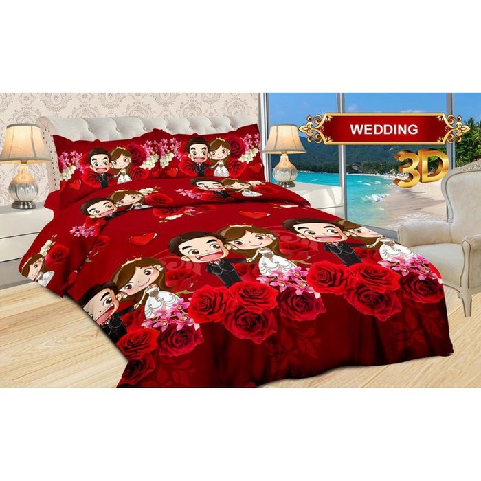 Sprei & Bedcover Premium Sprei Bonita 180X200 King Size Motif Terbaru 1 - Wedding