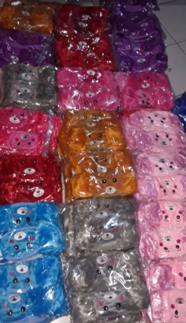 Masker bulu anak karet