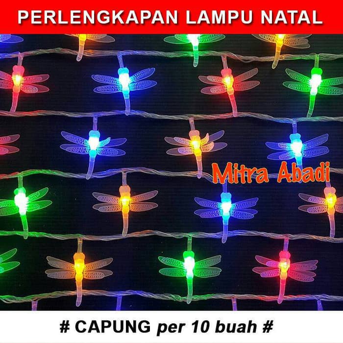 Aksesoris Hiasan Lampu Natal Model Capung 1 Sett = 10 pcs