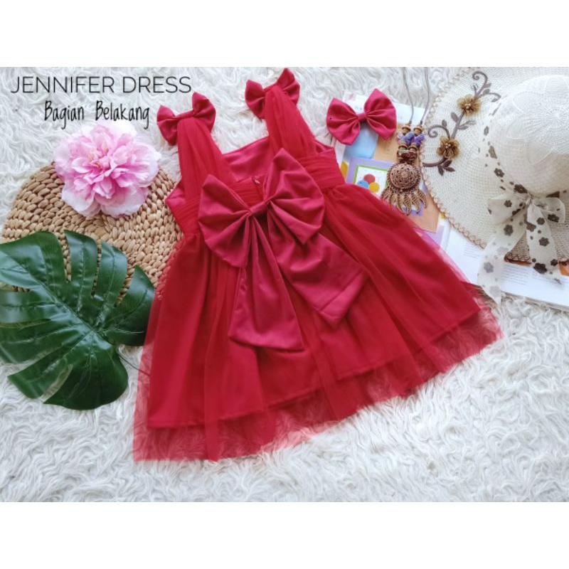 JENNIFER DRESS ANAK DAN DEWASA/ DRESS COUPLE IBU DAN ANAK /DRESS NATAL IMLEK MURAH /DRESS ANAK PEREMPUAN