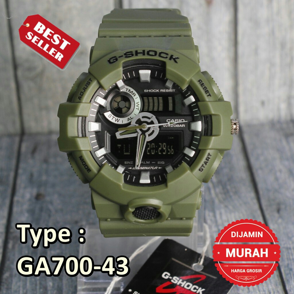 JAM TANGAN PRIA G-SHOCK CASIO GA 700 POLOS / JAM ANTI AIR