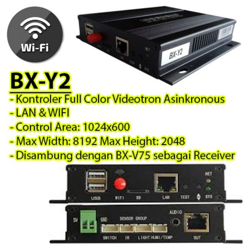 Kontroler Full Color Videotron Asinkronous WIFI BX-Y2 Sending Card