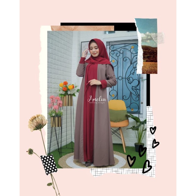 Gamis SABIYAN Amelia FASHION Ori by Arrasyid//Ity Crepe//Gamis termurah//