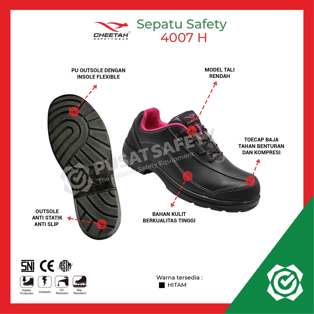 Sepatu Kerja Safety Cheetah 4007H